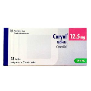 Coryol 12.5mg Krka 4 vỉ x 7 viên