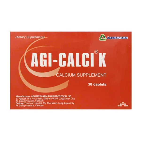 Agi-Calci K Agimexpharm 3 vỉ x 10 viên