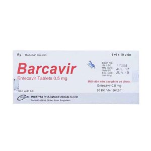 Barcavir 0.5mg Incepta 1 vỉ x 10 viên