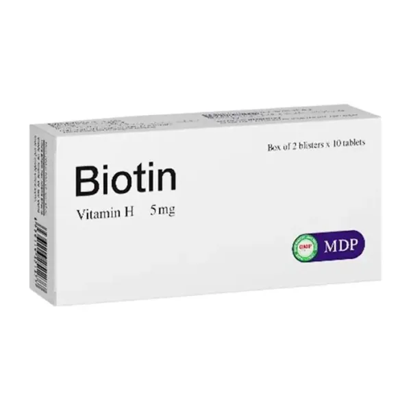 Biotin Mediphar 2 vỉ x 10 viên