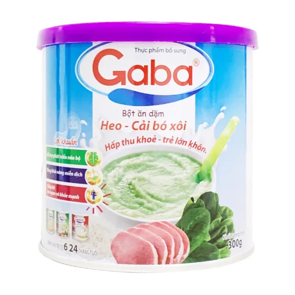 Bột Ăn Dặm Gaba Heo Cải Bó Xôi Fobelife 300g