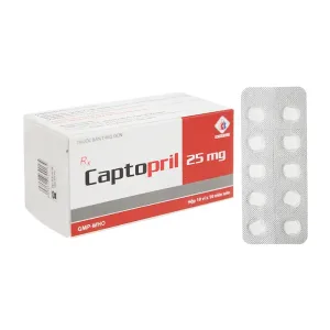 Captopril 25mg Domesco 10 vỉ x 10 viên