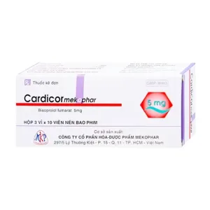 Cardicor 5mg Mekophar 3 vỉ x 10 viên