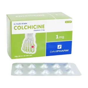 Colchicine 1mg Davipharm 10 vỉ x 10 viên