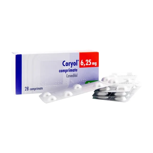 Coryol 6.25mg Krka 4 vỉ x 7 viên