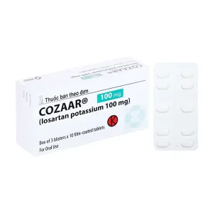 Cozaar 100mg MSD 3 vỉ x 10 viên