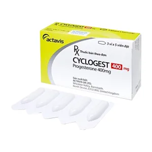 Cyclogest 400mg Actavis 3 vỉ x 5 viên