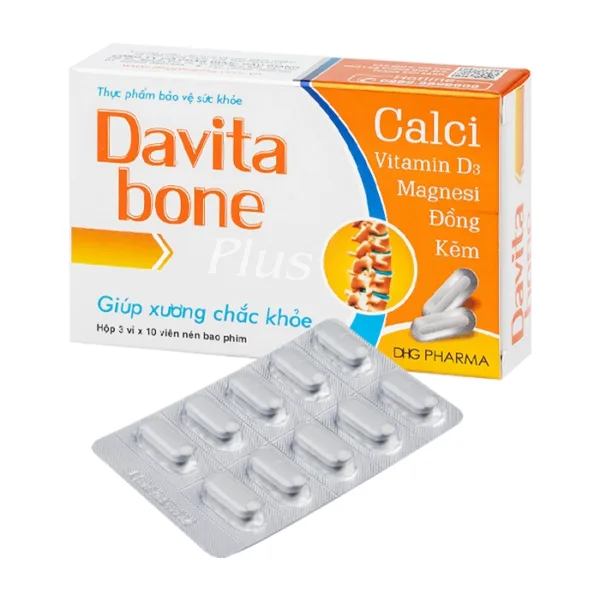 Davita Bone Plus DHG Pharma 3 vỉ x 10 viên