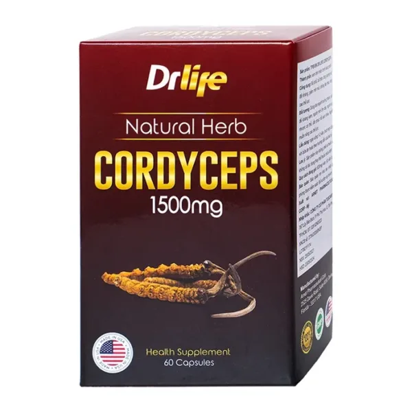 Natural Herb Cordyceps 1500mg Drlife 60 viên