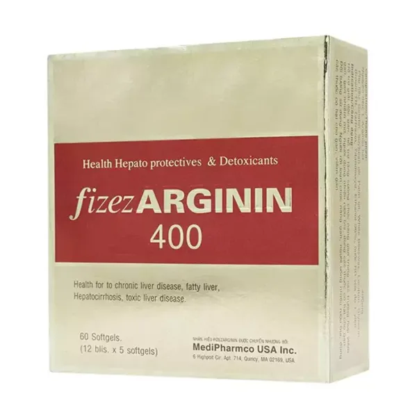 Fizez Arginin 400 Medipharmco USA 12 vỉ x 5 viên