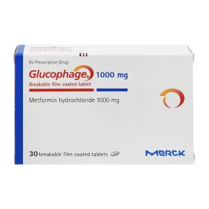 Glucophage 1000mg Merck 3 vỉ x 10 viên