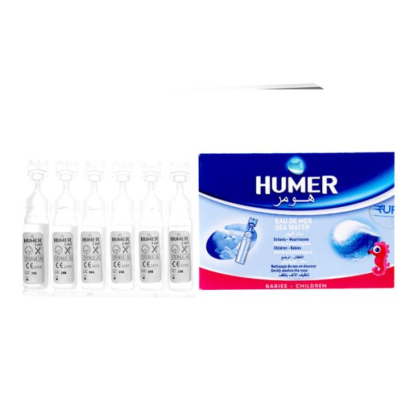 Nước biển vệ sinh mũi cho trẻ sơ sinh Humer Unidoses Babies Children 18 ống x 5ml