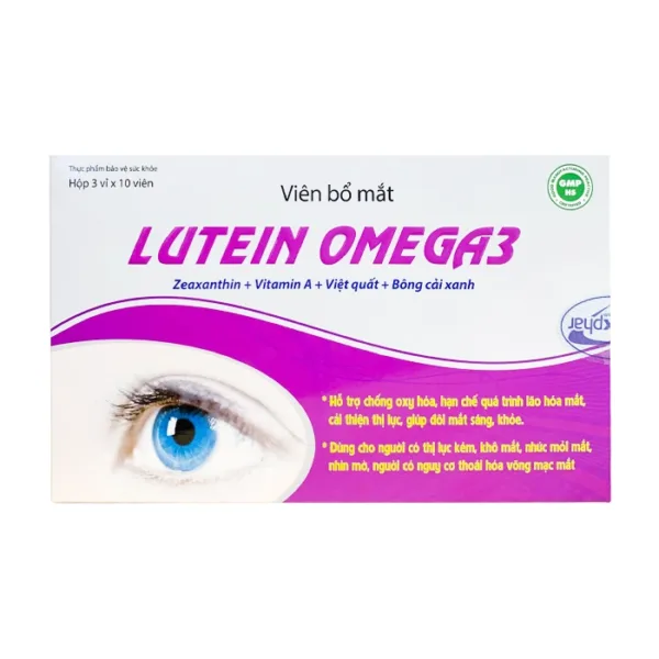 Lutein Omega3 Dolexphar 3 vỉ x 10 viên