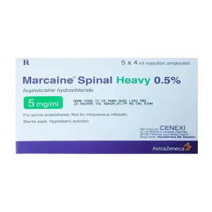 Marcaine Spinal Heavy 0.5% AstraZeneca 5 ống x 4ml