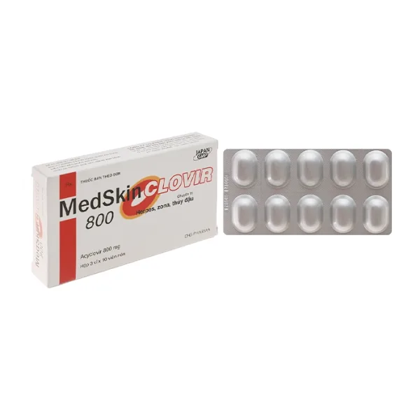 Medskin Clovir 800 DHG Pharma 3 vỉ x 10 viên