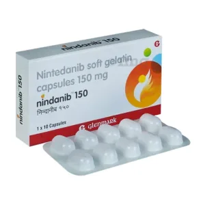 Nindanib 150 Glenmark 1 vỉ x 10 viên