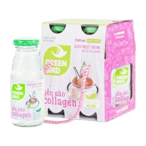 Nước Yến Sào Collagen Green Bird lốc 4 chai x 185ml