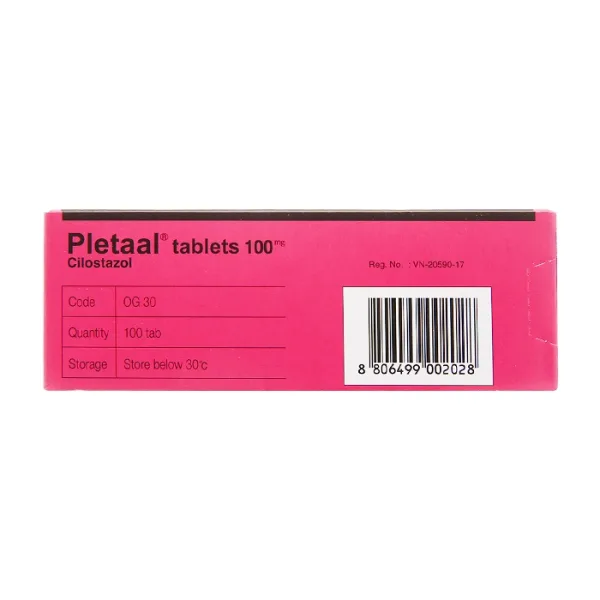 Pletaal Tablets 100mg Otsuka 10 vỉ x 10 viên