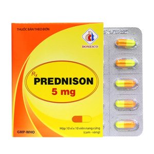 Prednison 5mg Domesco 10 vỉ x 10 viên