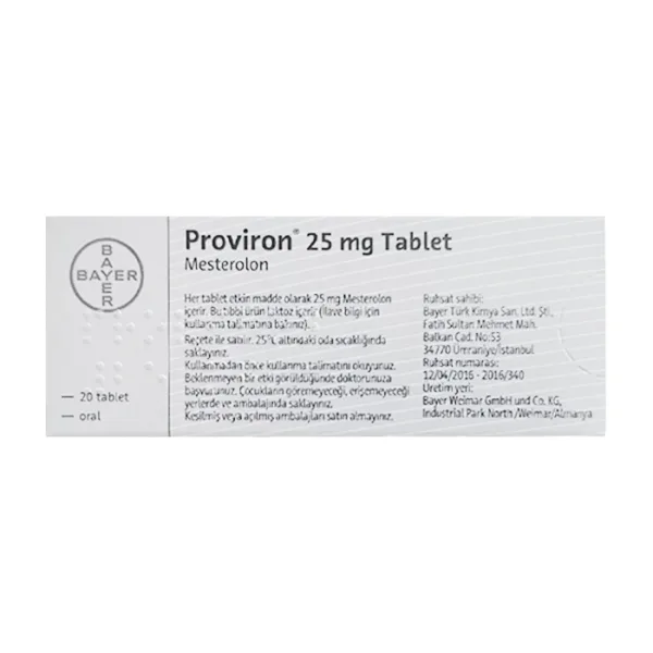 Proviron 25mg Tablet Bayer 2 vỉ x 10 viên