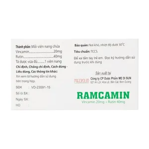 Ramcamin Medisun 6 vỉ x 10 viên