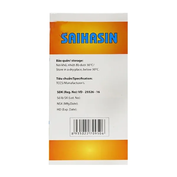 Saihasin 1200mg Hà Tây 20 ống x 10ml