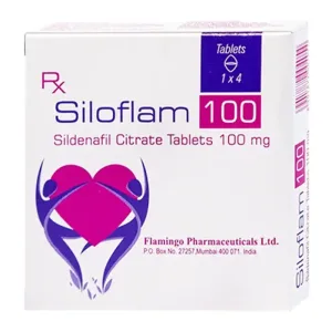 Siloflam 100mg Flamingo 1 vỉ x 4 viên