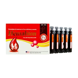 Siro Hemabion MediUSA 4 vỉ x 5 ống 10ml