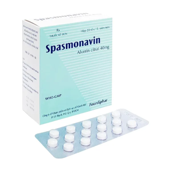 Spasmonavin 40mg Fourdiphar 20 vỉ x 15 viên