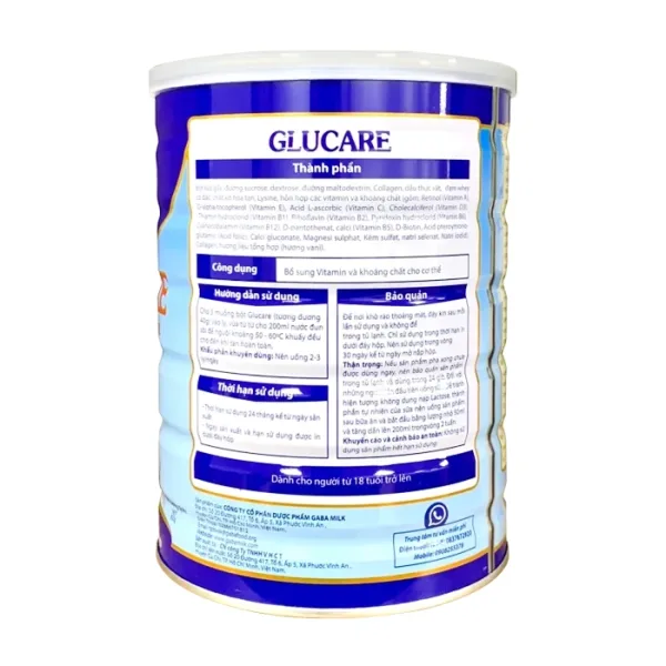 Sữa Bột Gaba Glucare 900g