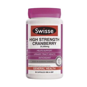 Viên uống Nam việt quất Swisse High Strength Cranberry 25000mg Hộp 90 viên