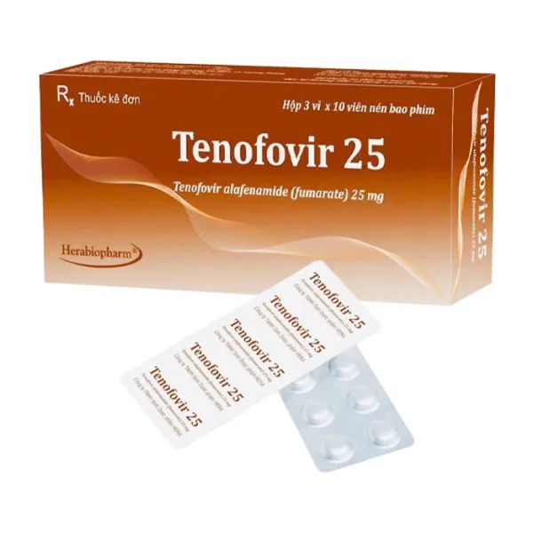 Tenofovir 25 Herabiopharm 3 vỉ x 10 viên