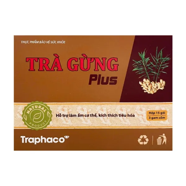 Trà Gừng Plus Traphaco 15 gói x 3g