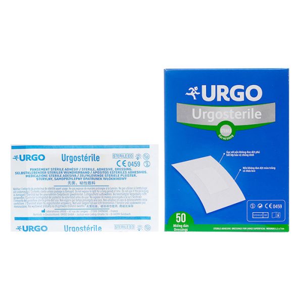 Băng dán có gạc Urgo Urgosterile 50 miếng (5.3 x 7cm)