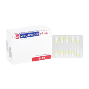 Verospiron 50mg Gedeon Richter 3 vỉ x 10 viên