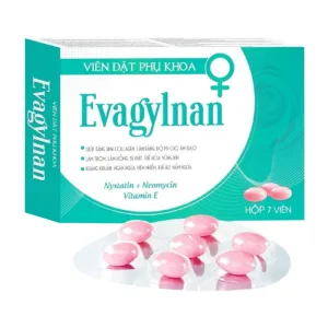 Viên Đặt Phụ Khoa Evagylnan Diophaco 1 vỉ x 7 viên