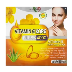 Vitamin E Kore Pluss 4000 DK pharma 10 vỉ x 10 viên