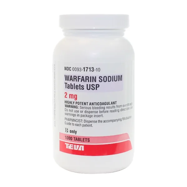 Warfarin Sodium Tablets 2mg Teva 1000 viên