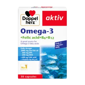 Doppelherz Aktiv Omega 3 + Folic Acid + B6 + B12 30 viên