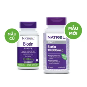 Natrol Biotin 10000mcg 100 viên mới