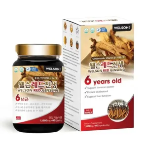 Viên hồng sâm bồi bổ sức khỏe Welson Red Ginseng Hộp 60 viên